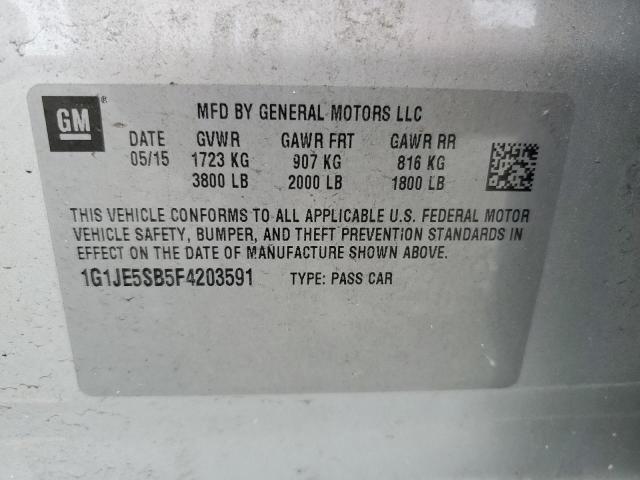 2015 CHEVROLET SONIC LTZ 1G1JE5SB5F4203591