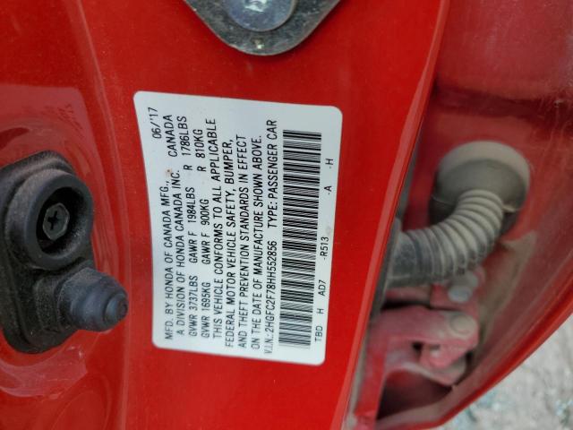 2017 HONDA CIVIC EX 2HGFC2F78HH552856