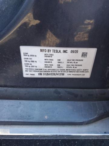 2020 TESLA MODEL S 5YJSA1E20LF413788