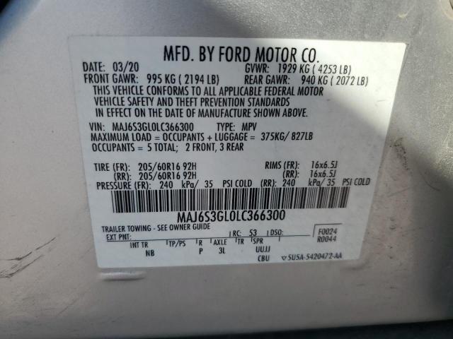 2020 FORD ECOSPORT S - MAJ6S3GL0LC366300