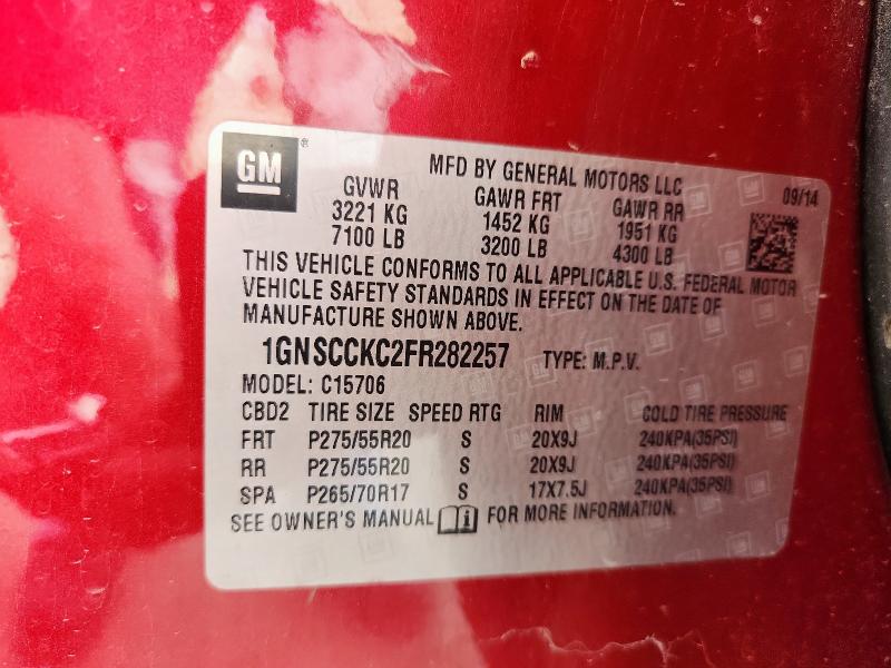 2015 CHEVROLET TAHOE C150 1GNSCCKC2FR282257