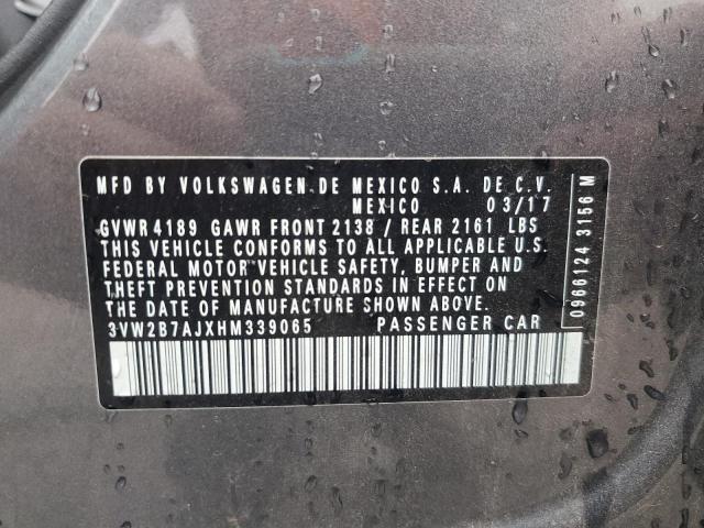 2017 VOLKSWAGEN JETTA S - 3VW2B7AJXHM339065
