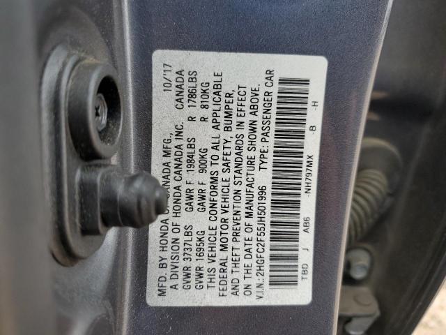 2018 HONDA CIVIC LX 2HGFC2F55JH501996