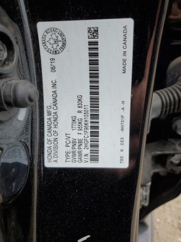 2019 HONDA CIVIC TOUR 2HGFC1F96KH105011