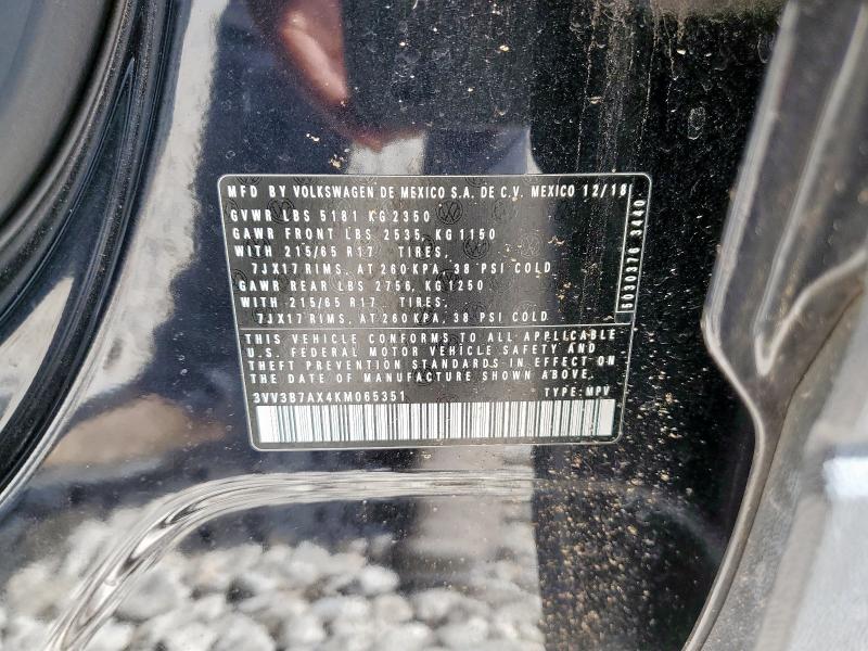 2019 VOLKSWAGEN TIGUAN SE 3VV3B7AX4KM065351