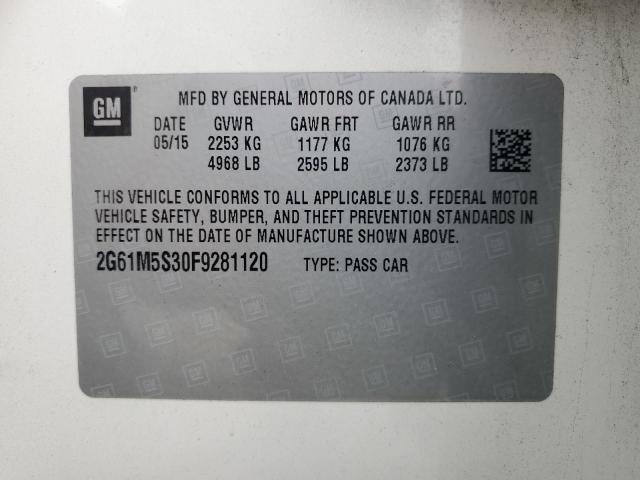 2015 CADILLAC XTS LUXURY 2G61M5S30F9281120