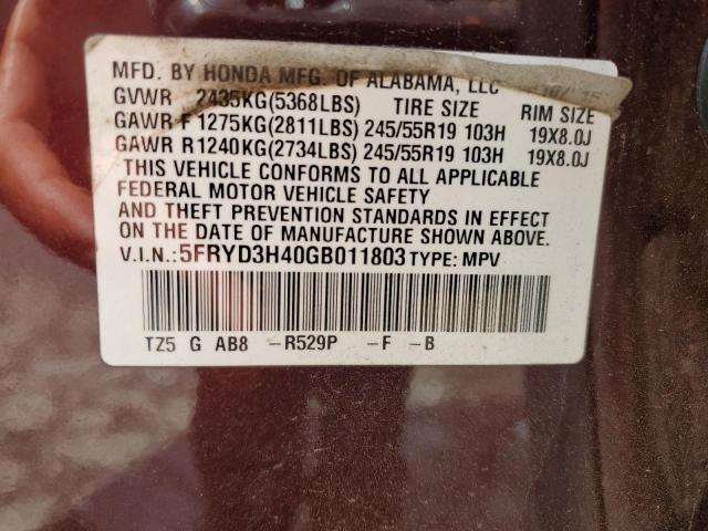 2016 ACURA MDX TECHNO 5FRYD3H40GB011803