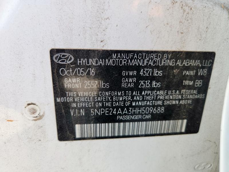 2017 HYUNDAI SONATA ECO 5NPE24AA3HH509688