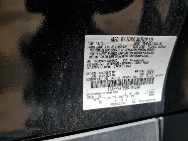 2013 FORD TAURUS SHO - 1FAHP2KT9DG104880