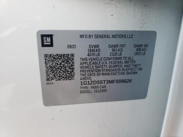 2021 CHEVROLET MALIBU LT 1G1ZD5ST3MF009626