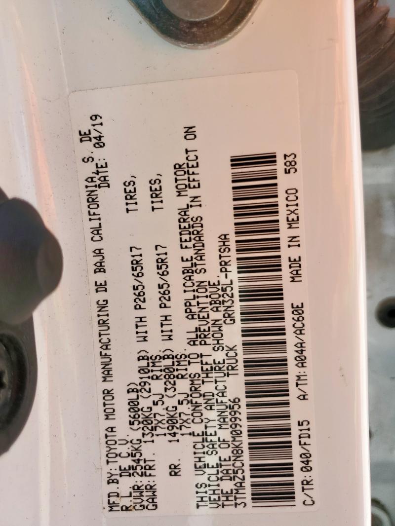 2019 TOYOTA TACOMA DOU - 3TMAZ5CN8KM099956