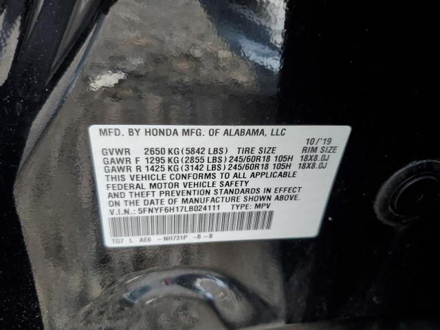 2020 HONDA PILOT LX 5FNYF6H17LB024111