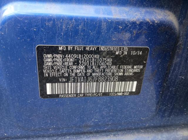 2015 SUBARU WRX LIMITE JF1VA1J67F8823908