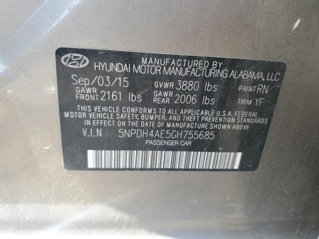 2016 HYUNDAI ELANTRA SE - 5NPDH4AE5GH755685
