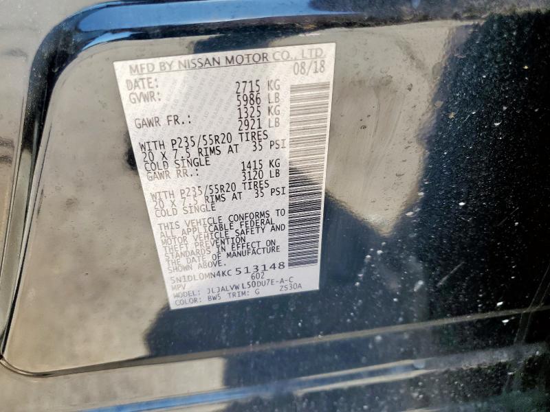 2019 INFINITI QX60 LUXE 5N1DL0MN4KC513148