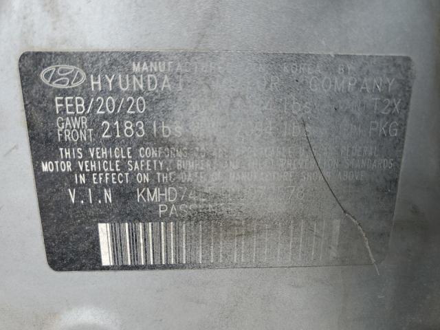 2020 HYUNDAI ELANTRA SE - KMHD74LF1LU072578