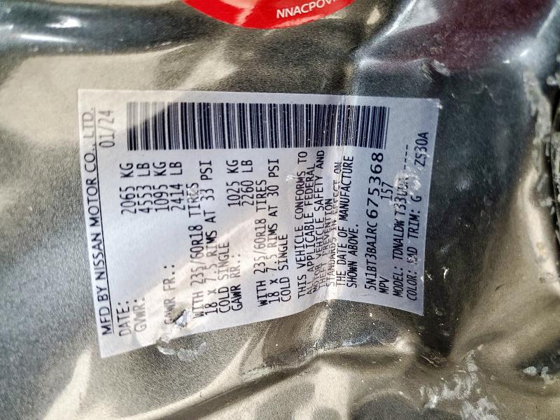 2024 NISSAN ROGUE SV 5N1BT3BA1RC675368