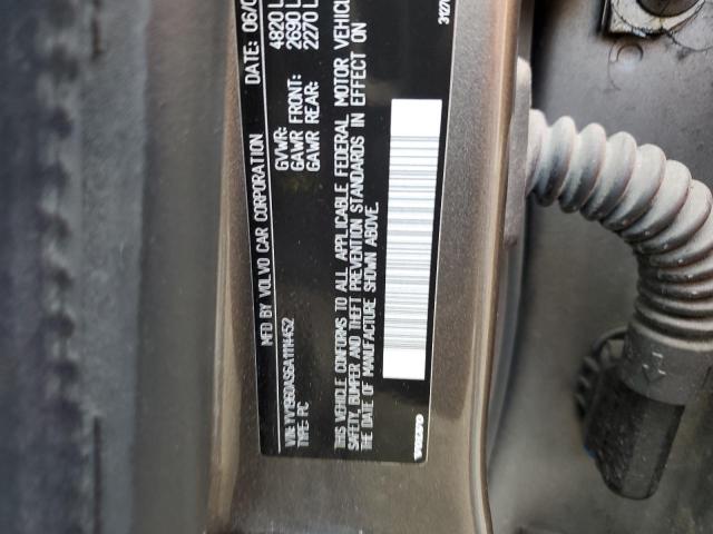 2010 VOLVO S80 3.2 - YV1960AS6A1114452
