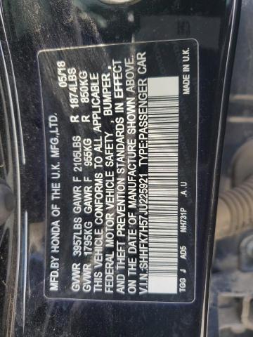 2018 HONDA CIVIC EX - SHHFK7H57JU225921