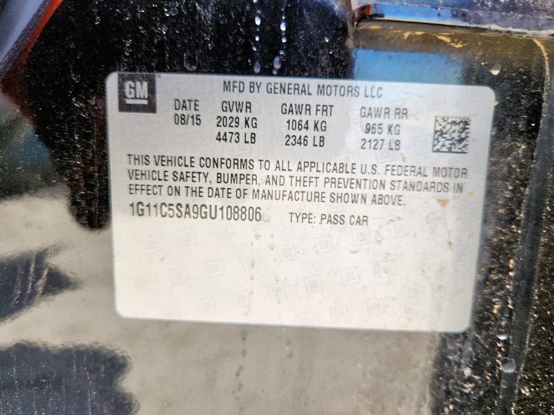 2016 CHEVROLET MALIBU LIMITED LT 1G11C5SA9GU108806