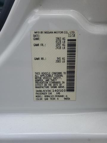 2019 NISSAN ALTIMA SR 1N4BL4CV3KC140503