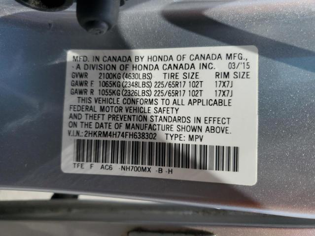 2015 HONDA CR-V EXL 2HKRM4H74FH638302