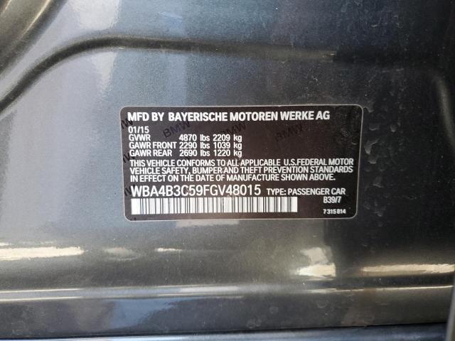 2015 BMW 435 XI GRA WBA4B3C59FGV48015