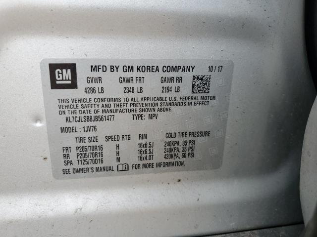 2018 CHEVROLET TRAX 1LT - KL7CJLSB8JB561477