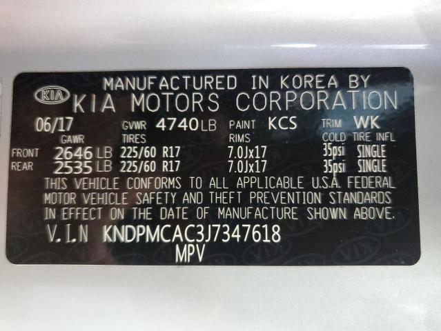 2018 KIA SPORTAGE L - KNDPMCAC3J7347618