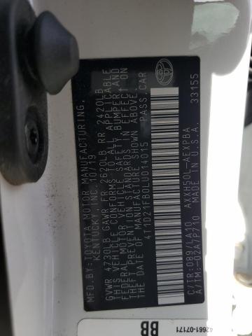 2020 TOYOTA AVALON LIM 4T1D21FB0LU014015