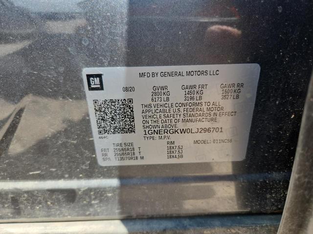 2020 CHEVROLET TRAVERSE L 1GNERGKW0LJ296701