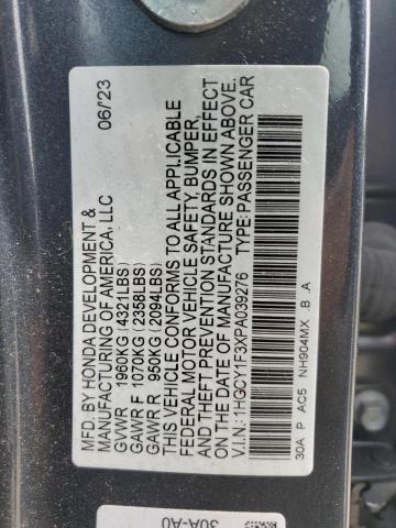 2023 HONDA ACCORD EX 1HGCY1F3XPA039276