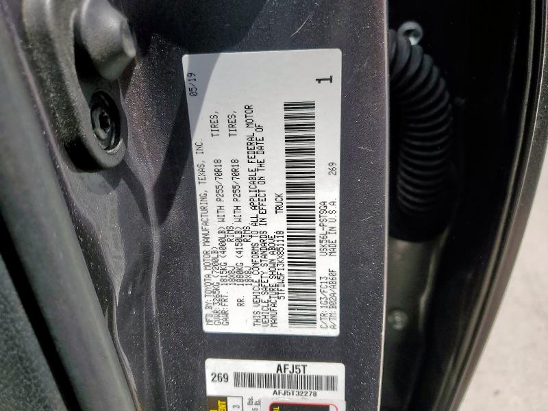 2019 TOYOTA TUNDRA CREWMAX SR5 5TFDW5F13KX851118