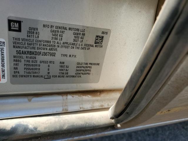2015 BUICK 4 DOOR 5GAKRBKD0FJ367902
