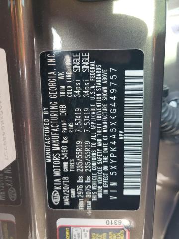 2019 KIA SORENTO SX 5XYPK4A5XKG449757