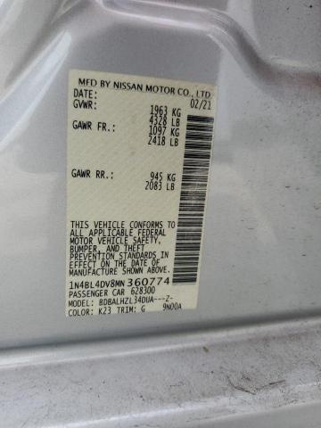 2021 NISSAN ALTIMA 1N4BL4DV8MN360774