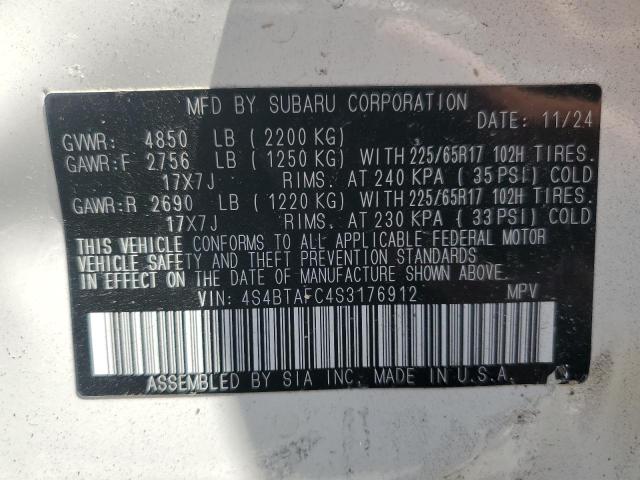 2025 SUBARU OUTBACK PREMIUM 4S4BTAFC4S3176912