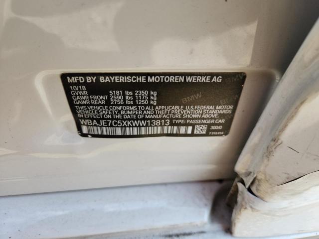 2019 BMW 540 XI WBAJE7C5XKWW13813
