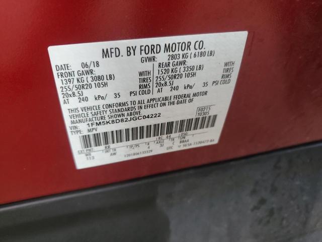 2018 FORD EXPLORER X 1FM5K8D82JGC04222