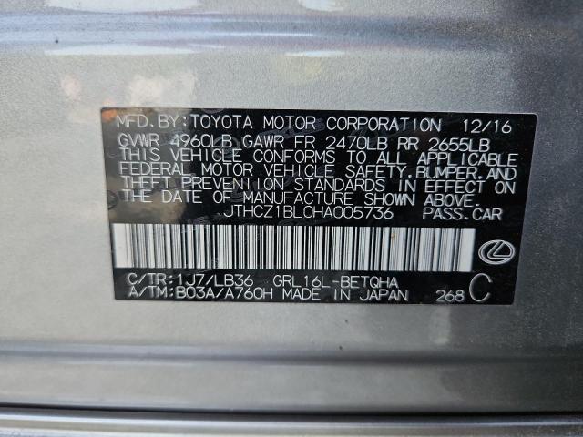 2017 LEXUS GS 350 BAS JTHCZ1BL0HA005736