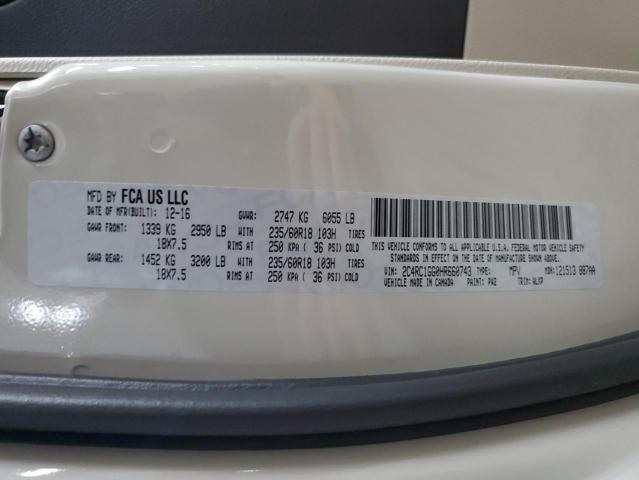 2017 CHRYSLER PACIFICA 2C4RC1GG0HR660743