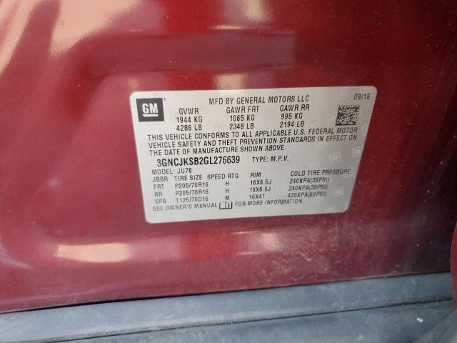 2016 CHEVROLET TRAX LS 3GNCJKSB2GL276639