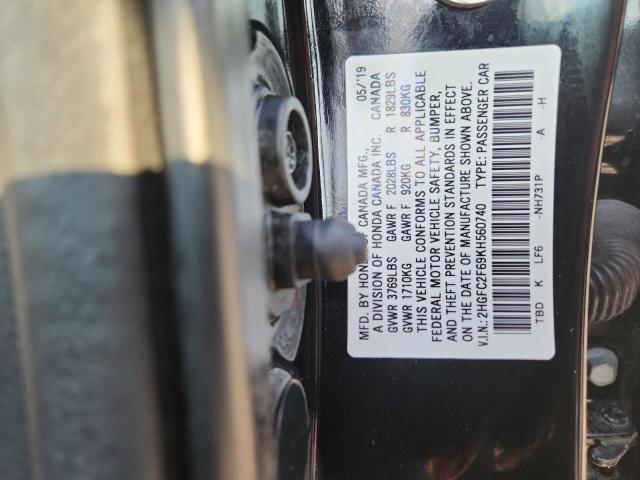 2019 HONDA CIVIC LX 2HGFC2F69KH560740