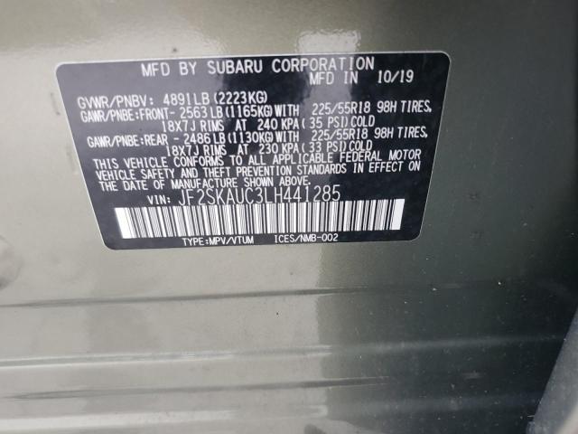 2020 SUBARU FORESTER LIMITED JF2SKAUC3LH441285