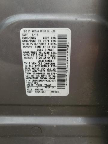 2015 NISSAN ROGUE JN8AS5MV4FW257674