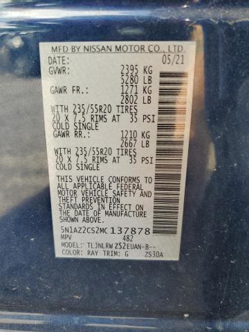 2021 NISSAN MURANO SL 5N1AZ2CS2MC137878