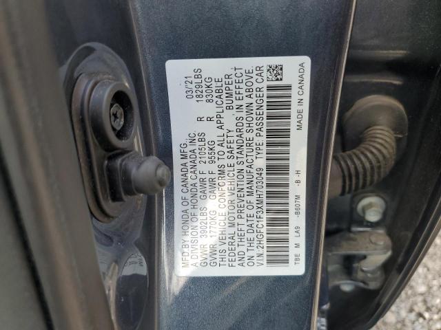 2021 HONDA CIVIC EX 2HGFC1F3XMH703049