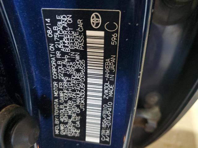 2015 TOYOTA PRIUS JTDKN3DU5F0396525