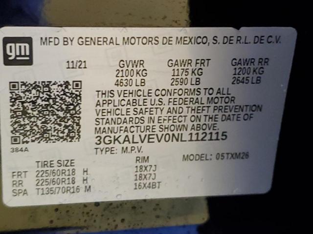 2022 GMC TERRAIN SL 3GKALVEV0NL112115