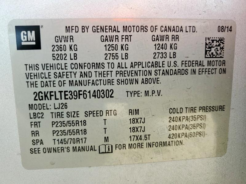 2015 GMC TERRAIN SL - 2GKFLTE39F6140302